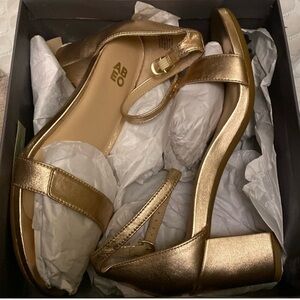 Abeo Tempo Strap Women's Gold Heels